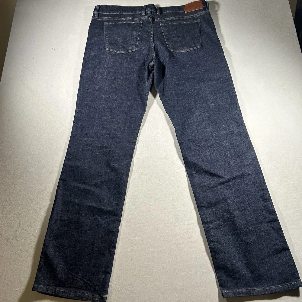 Mens Mott‎ Bow Straight Jeans Dark Wash Stretch Denim 38x34 USA